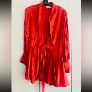 Zimmerman classic wrap dress poppy red